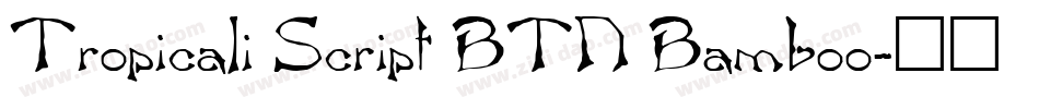 Tropicali Script BTN Bamboo字体转换